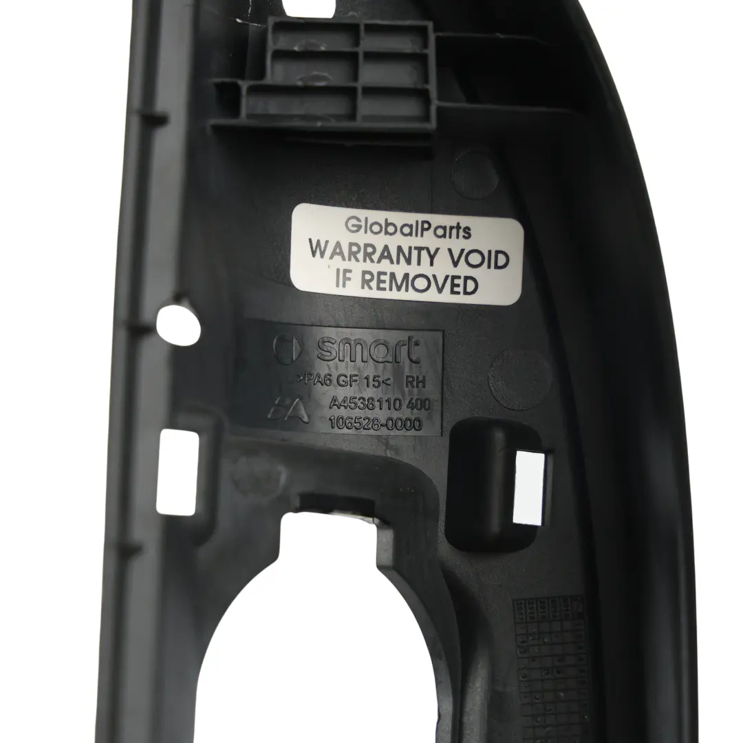 A453 Wing Mirror Base Cover Triangle Right O/S to Smart Fortwo with Part number A4538110400 Smart Fortwo A453 Wing Mirror Base Cover Triangle Right O/S - SKU A4538110400 - Part number A4538110400