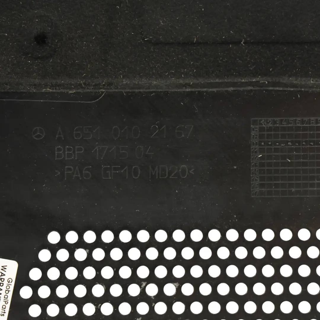 Engine Cover Mercedes W204 W207 W212 OM651 Diesel Acoustic Panel - SKU A6510101167 - Part number A6510101167
