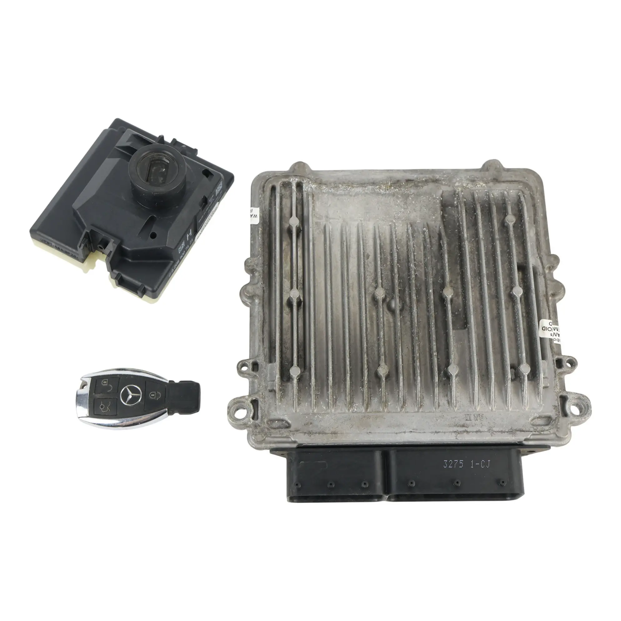 Mercedes W205 C300h 651.921 204HP Engine ECU Kit Key + Ignition A6519006401
