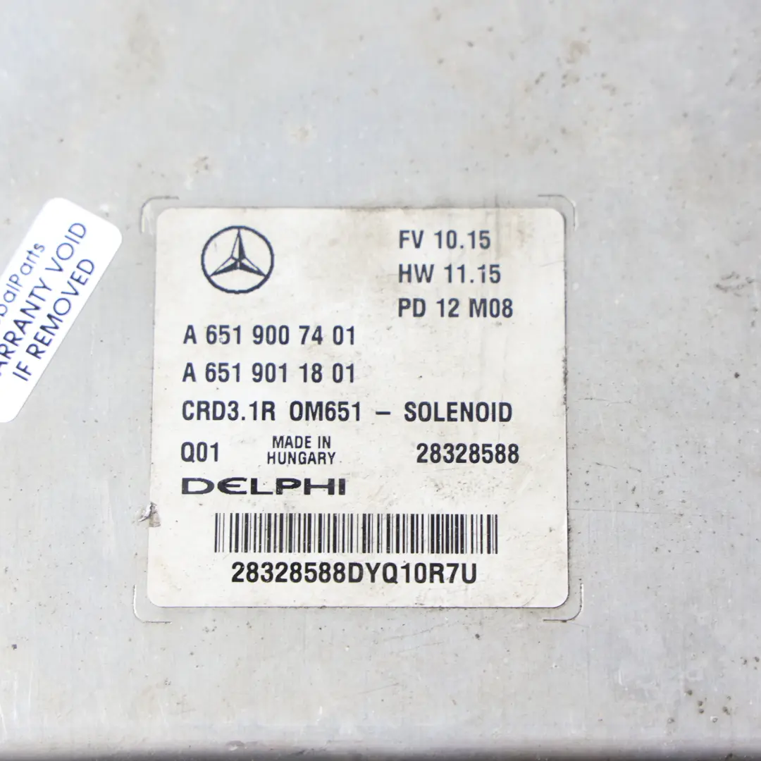 Mercedes W204 Steuergerät 2.1 Diesel 170HP Manuell 651911 - SKU A6519007401-12 - Teilenummer A6519007401