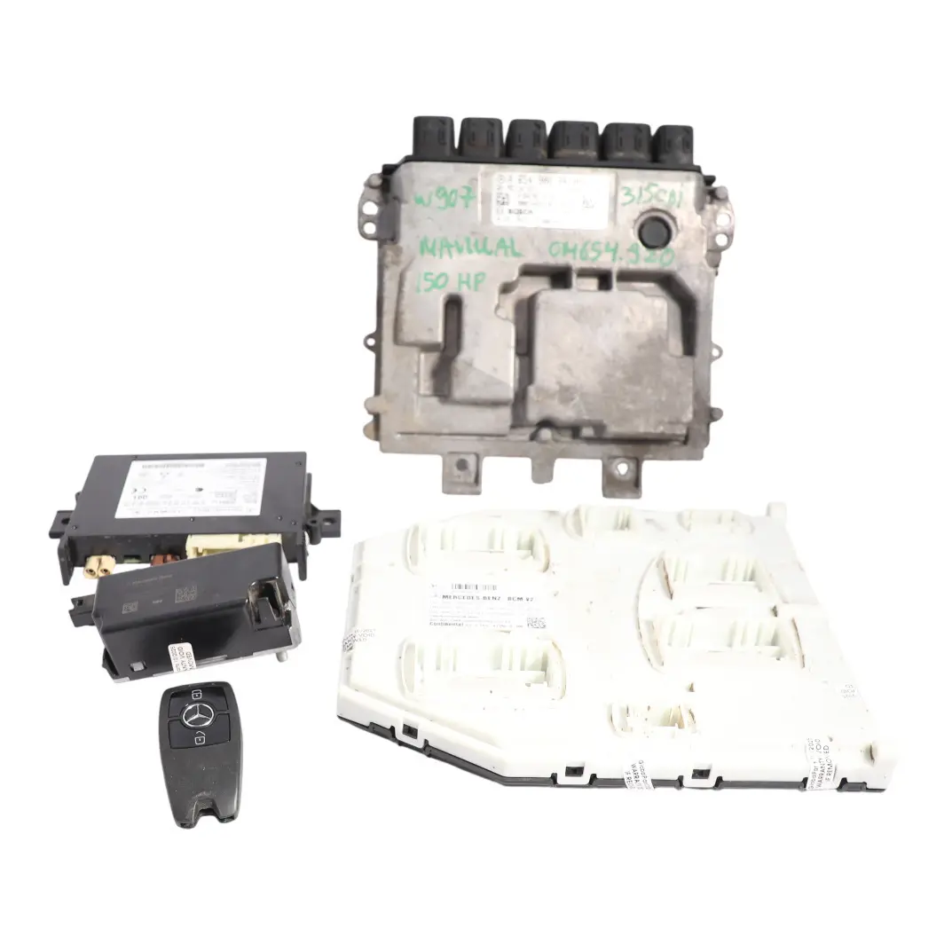 Mercedes Sprinter W907 315 CDI 150HP Engine ECU Kit Key Lock Set - SKU A6549009400-6 - Part number A6549009400