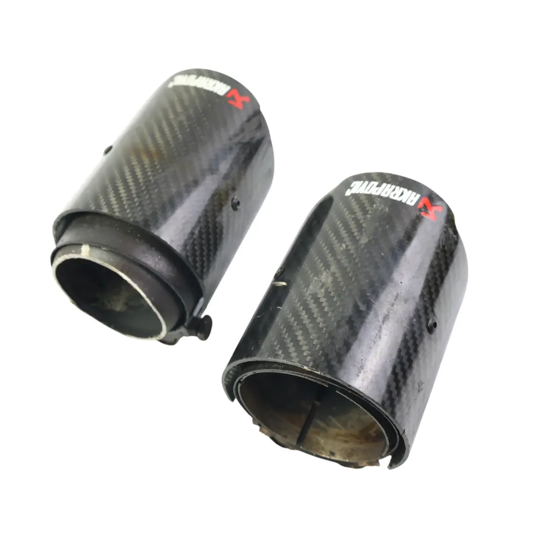 BMW F20 LCI 125i Exhaust Tip Akrapovic Muffler Pipe Carbon Fibre - SKU AKRAPOVIC-TIPS - Part number AKRAPOVIC-TIPS