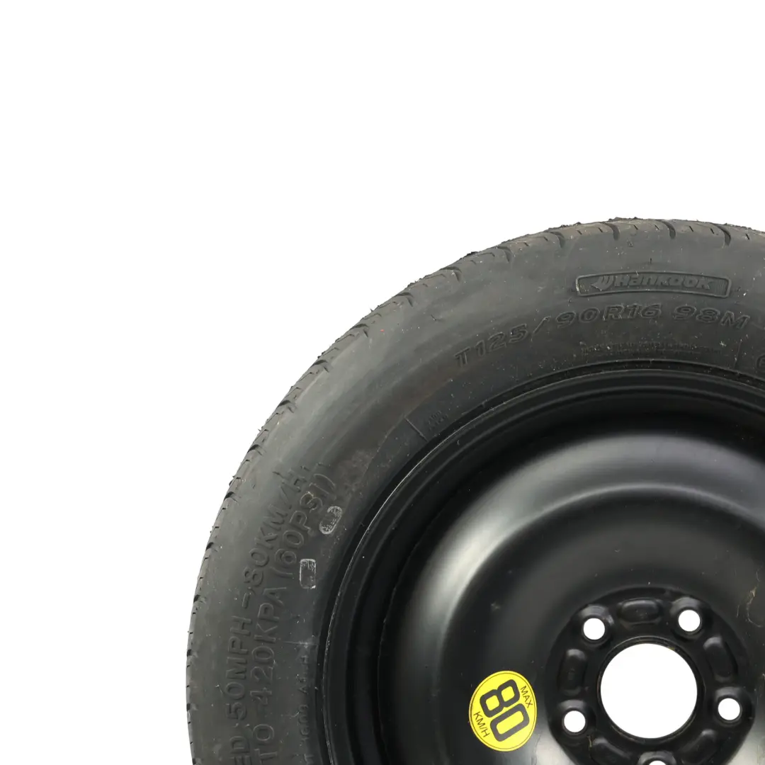 16" Space Saver Spare Wheel With Tyre 125/90/16 to Ford Focus Mondeo with Part number AM51BA Ford Focus Mondeo 16" Space Saver Spare Wheel With Tyre 125/90/16 - SKU AM51BA-12011 - Part number AM51BA