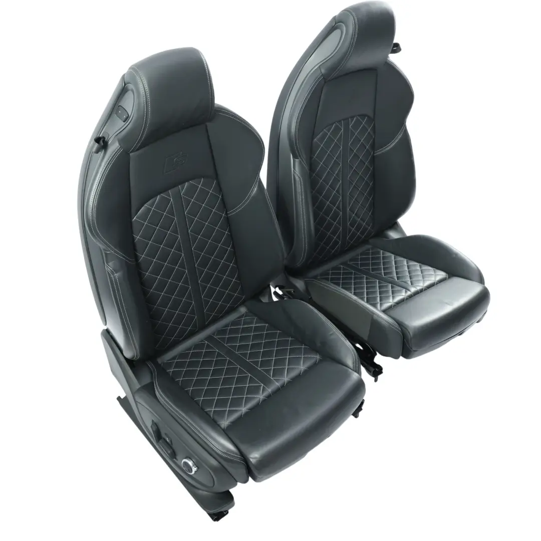 Front Rear Seats Bench Sofa Electric Heated Leather Black Set to Audi S5 F5 with Part number AUDI-S5-COUPE-QUATTRO-SEATS-SET-LEATHER Audi S5 F5 Front Rear Seats Bench Sofa Electric Heated Leather Black Set - SKU AUDI-S5-COUPE-QUATTRO-SEATS-SET-LEATHER - Part number AUDI-S5-COUPE-QUATTRO-SEATS-SET-LEATHER
