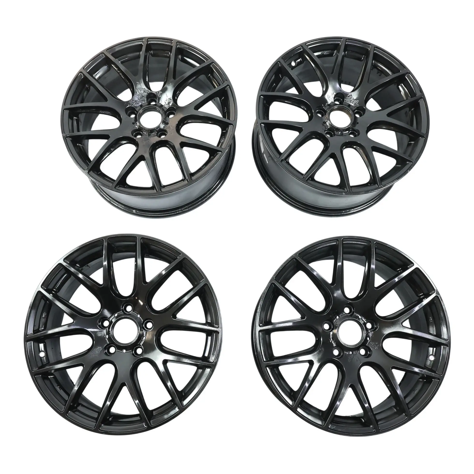 Audi Black Alloy Wheel Rim VIA 18" 8J SET x4