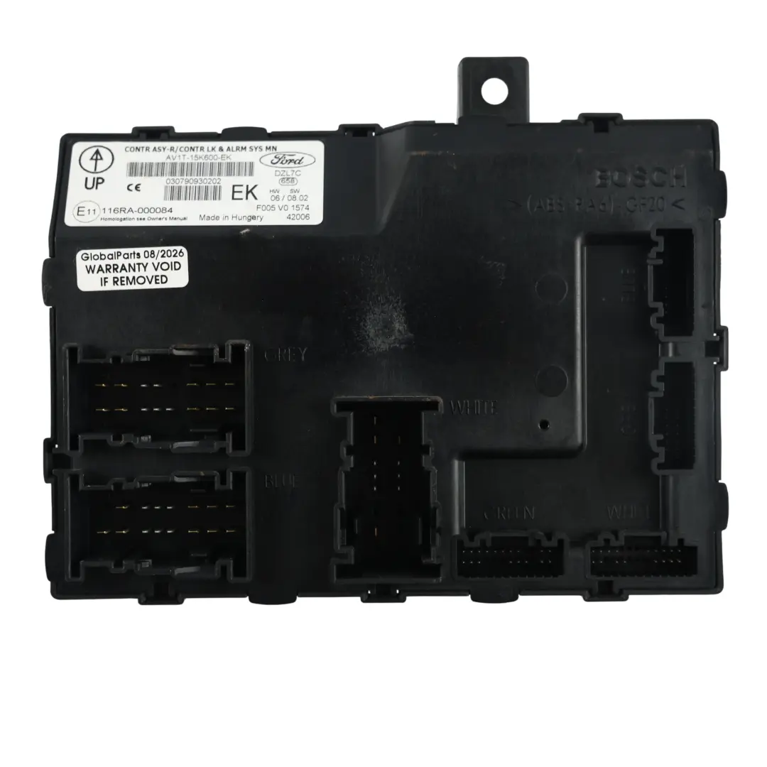 Body Control Module Unit BCM to Ford Fiesta Mk7 with Part number AV1T-15K600-EK Ford Fiesta Mk7 Body Control Module Unit BCM - SKU AV1T-15K600-EK - Part number AV1T-15K600-EK