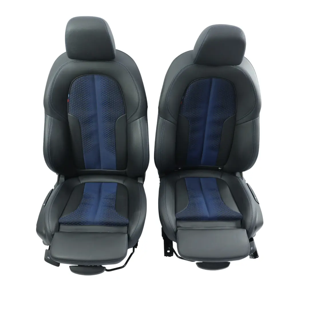 Front Rear Sport Seat Set Heated Imitation Leather Trigon Black Blue to BMW F44 with Part number BMW-F44-GRAN-COUPE-SEATS-SET-SCHWARZ-BLAU BMW F44 Front Rear Sport Seat Set Heated Imitation Leather Trigon Black Blue - SKU BMW-F44-GRAN-COUPE-SEATS-SET-SCHWARZ-BLAU - Part number BMW-F44-GRAN-COUPE-SEATS-SET-SCHWARZ-BLAU