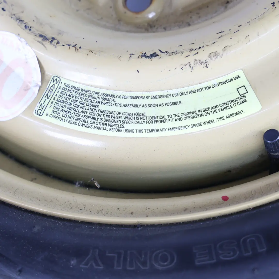 Ersatzrad Stahlfelge 4J 15" Reifen 175/65 R14 Bridgestone 5-Loch für Unbranded mit Teilenummer BRIDGESTONE-SPARE-WHEEL Unbranded Ersatzrad Stahlfelge 4J 15" Reifen 175/65 R14 Bridgestone 5-Loch - SKU BRIDGESTONE-SPARE-WHEEL - Teilenummer BRIDGESTONE-SPARE-WHEEL