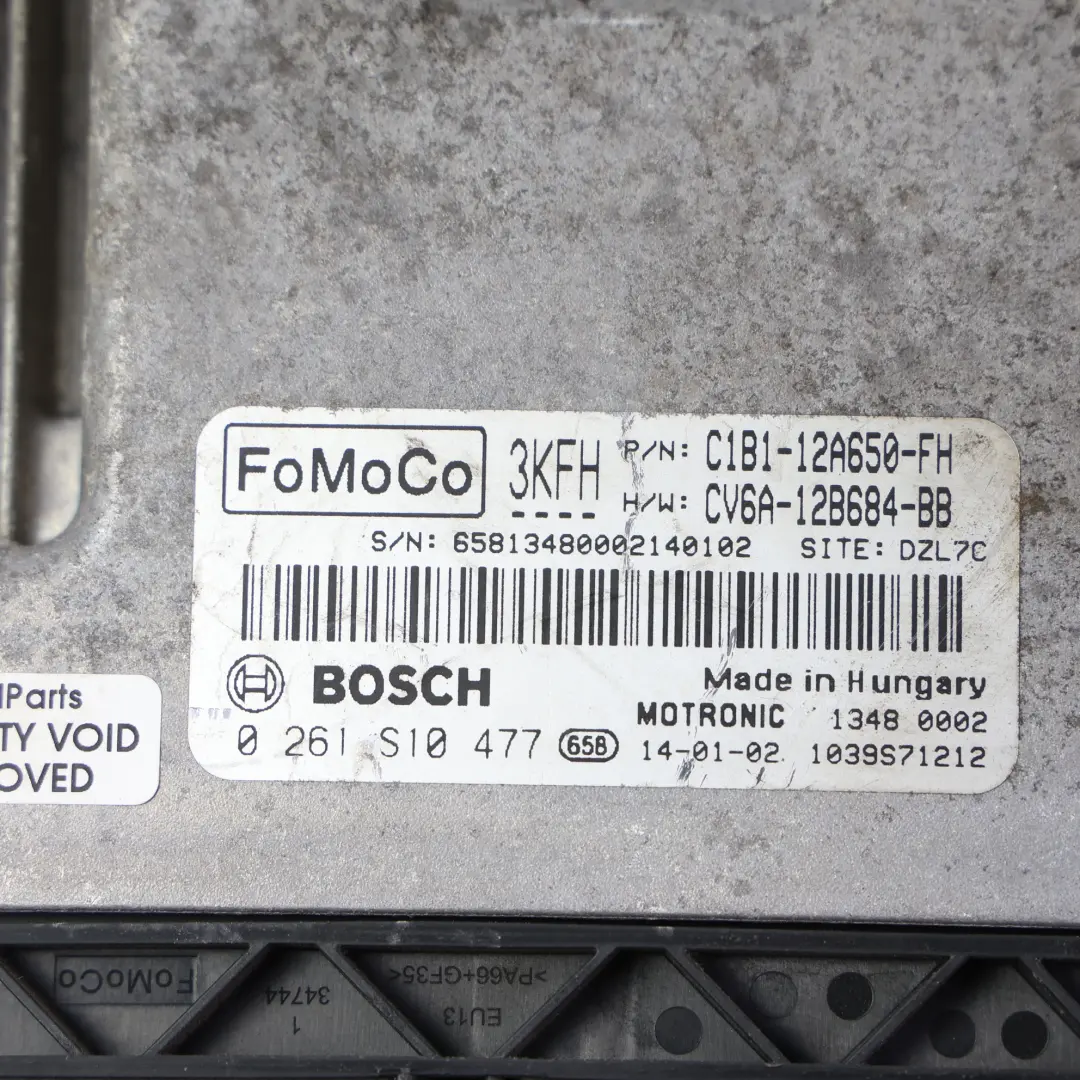 Ford Fiesta MK7 1.0 Ecoboost SFJA 100HP Steuergerät C1B1-12A650-FK Manuell - SKU C1B1-12A650-FH-1 - Teilenummer C1B1-12A650-FH