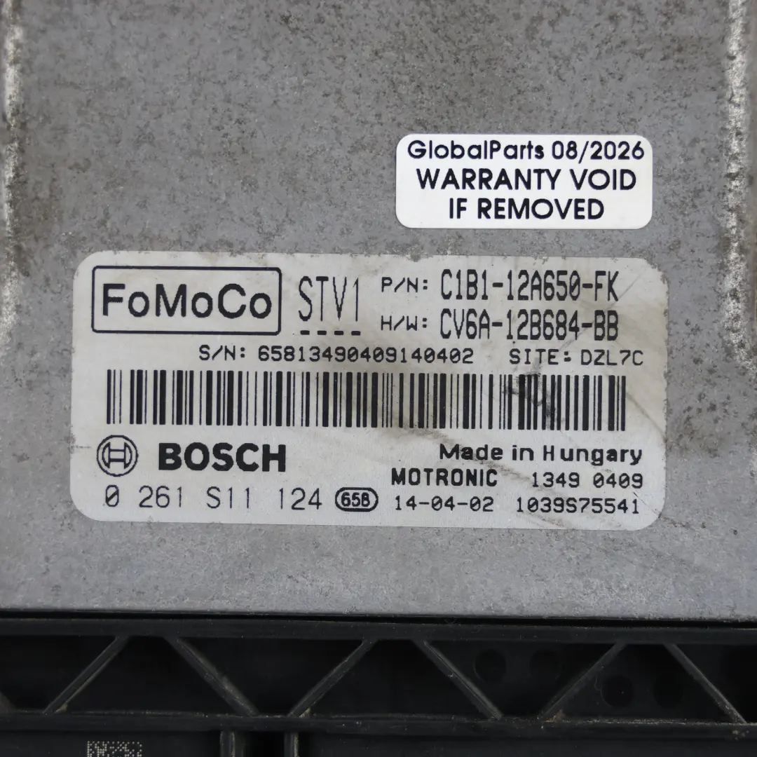 Ford Fiesta Mk7 1.0 SFJA 100HP Sterownik Silnika Manual - SKU C1B1-12A650-FK - Numer Części C1B1-12A650-FK
