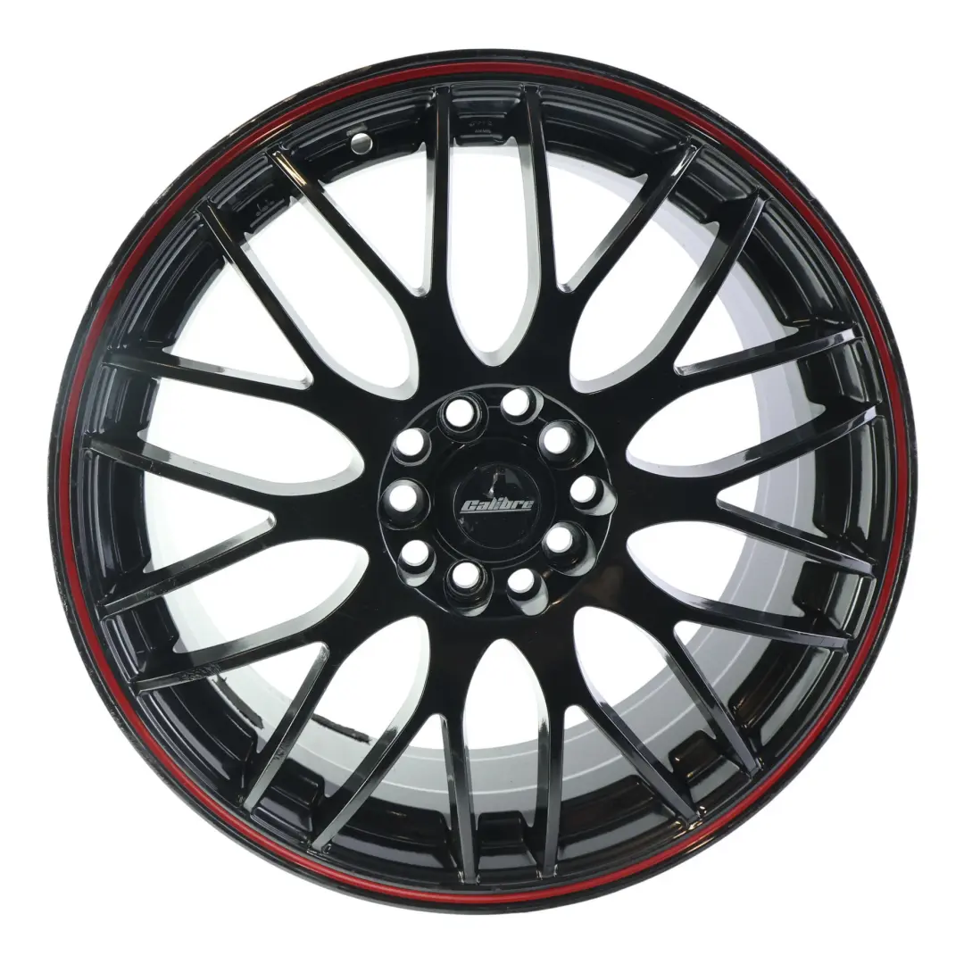  Calibre Black Alloy Wheel Rim 17" 7J Red Stripe - SKU CALIBRE-VIA-17-1 - Part number CALIBRE-VIA-17