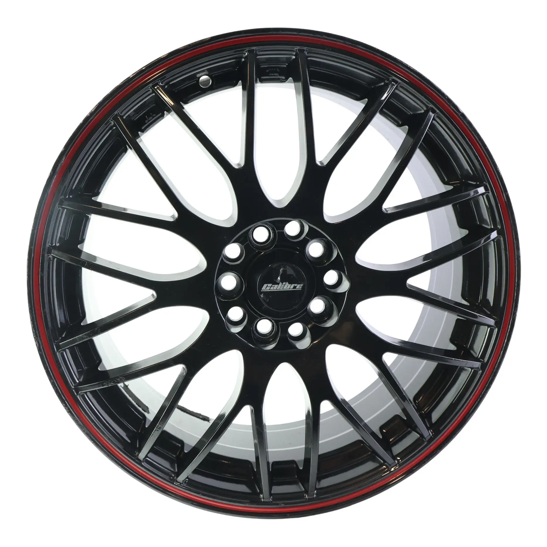 Inny Calibre Alu Felge Schwarz 17" 7J Rote Streifen