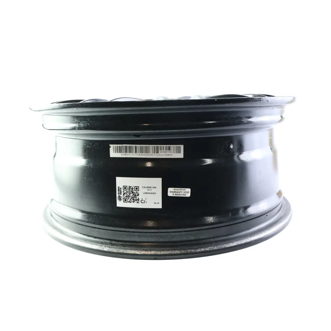  Calibre Black Alloy Wheel Rim 17" 7J Red Stripe - SKU CALIBRE-VIA-17-1 - Part number CALIBRE-VIA-17