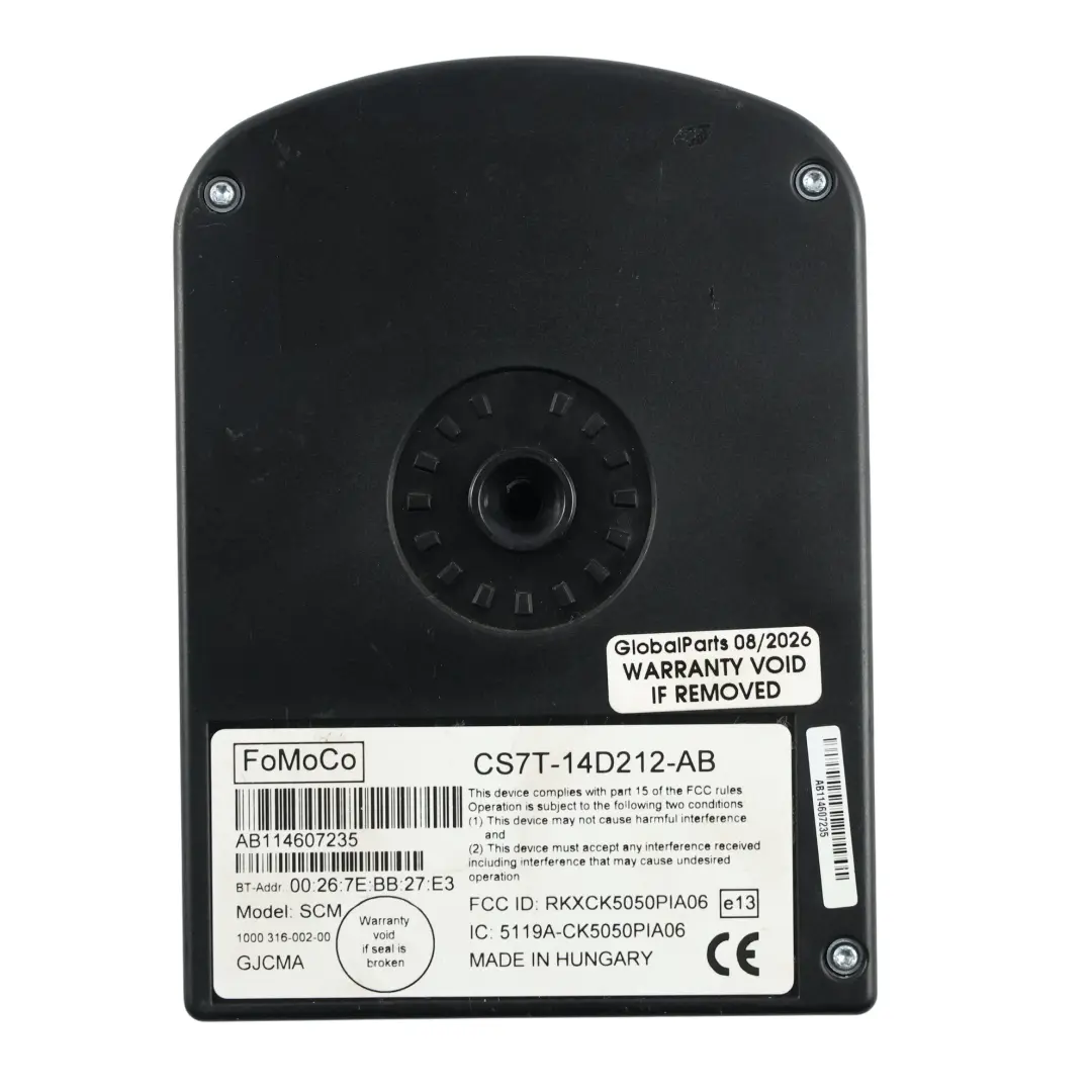 Mk3 Bluetooth Connectivity Control Module to Ford Fiesta Mk7 Focus with Part number CS7T-14D212-AB Ford Fiesta Mk7 Focus Mk3 Bluetooth Connectivity Control Module - SKU CS7T-14D212-AB - Part number CS7T-14D212-AB