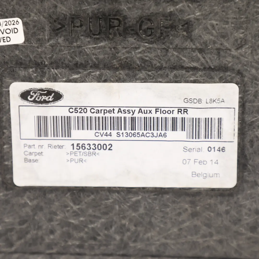 Ford Kuga Mk2 Boot Trunk Floor Carpet Luggage Compartment C3JA6 - SKU CV44-S13065-A - Part number CV44-S13065-A