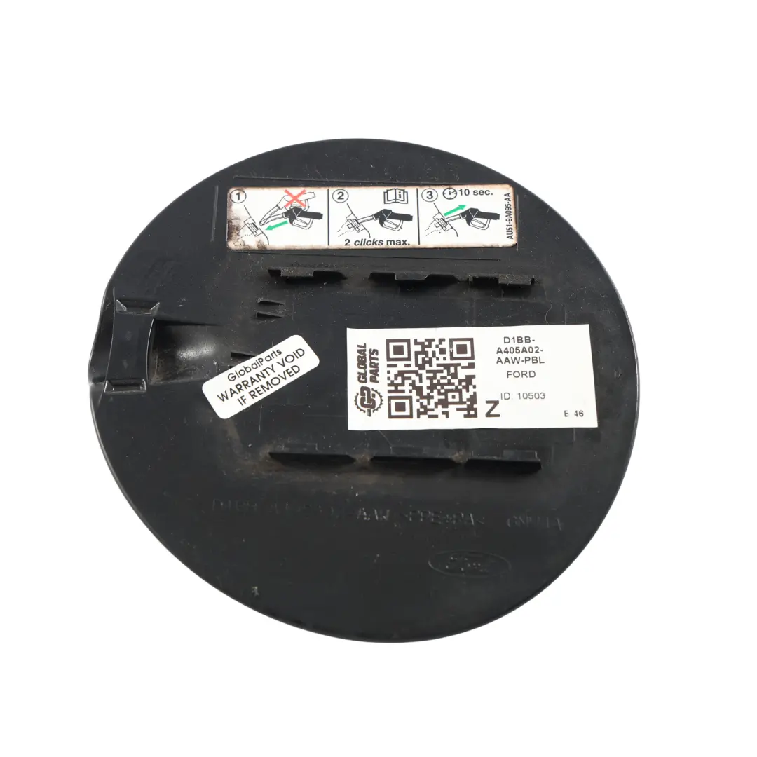 Ford Fiesta MK7 Klapka Wlewu Paliwa Czarny Panther Metallic D9 - SKU D1BB-A405A02-AAW-PBL - Numer Części D1BB-A405A02-AAW