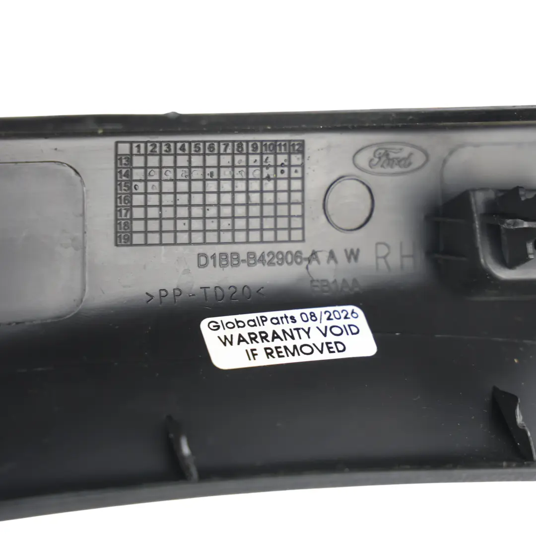 Pokrywa Panel Boczny Klapy Bagażnika Prawy D1BB-B42906-AAW do Ford Fiesta MK7 o numerze D1BBB42906AA35B8 Ford Fiesta MK7 Pokrywa Panel Boczny Klapy Bagażnika Prawy D1BB-B42906-AAW - SKU D1BBB42906AA35B8 - Numer Części D1BBB42906AA35B8