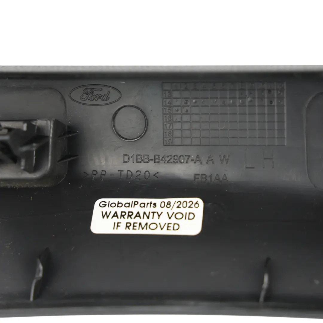 Panel Lateral Pilar Portón Cubierta Izquierda D1BB-B42907-AAW para Ford Fiesta MK7 con número de pieza D1BBB42907AA35B8 Ford Fiesta MK7 Panel Lateral Pilar Portón Cubierta Izquierda D1BB-B42907-AAW - SKU D1BBB42907AA35B8 - Número de pieza D1BBB42907AA35B8