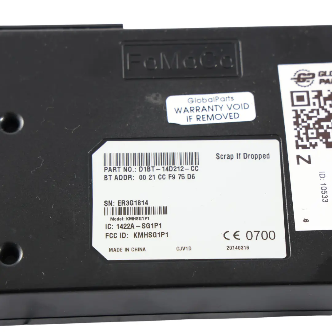Modulo Unità Controllo Bluetooth ECU per Ford Fiesta MK7 con numero di parte D1BT-14D212-CC Ford Fiesta MK7 Modulo Unità Controllo Bluetooth ECU - SKU D1BT-14D212-CC - Numero di parte D1BT-14D212-CC