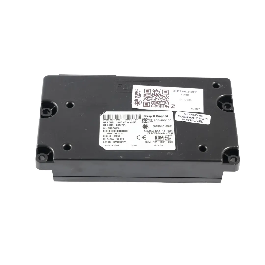 Module ECU Interface Bluetooth D1BT-14D212-ED pour Ford Fiesta MK7 à propos du numéro de pièce D1BT14D212ED Ford Fiesta MK7 Module ECU Interface Bluetooth D1BT-14D212-ED - SKU D1BT14D212ED - Numéro de pièce D1BT14D212ED