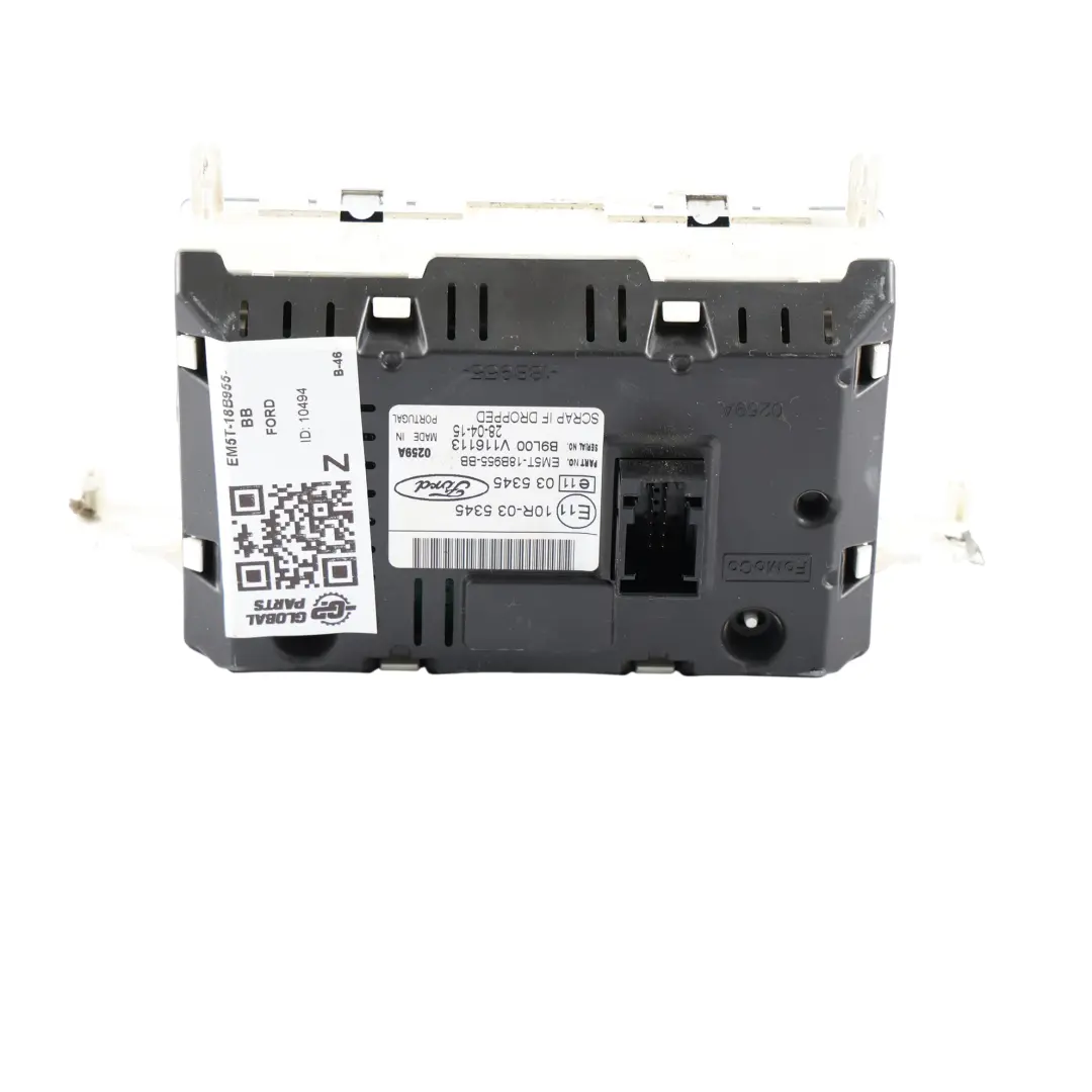 Dashboard Multimedia Display Screen Unit to Ford Transit Custom with Part number EM5T-18B955-BB Ford Transit Custom Dashboard Multimedia Display Screen Unit - SKU EM5T-18B955-BB - Part number EM5T-18B955-BB