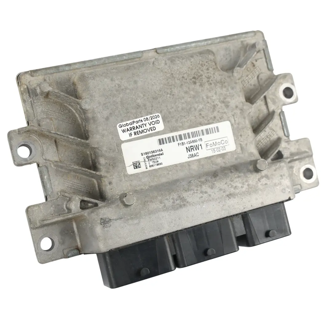 Ford Fiesta Mk7 Engine ECU Control Unit 105HP 1.6 Petrol Automatic - SKU F1B112A650YB - Part number F1B112A650YB