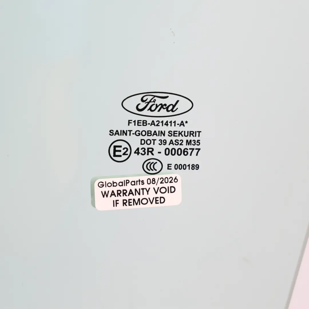 Ford Focus Mk3 5Dr Door Window Glass AS2 Front Left N/S F1EB-A21411-A - SKU F1EB-A21411-AA - Part number F1EB-A21411-AA