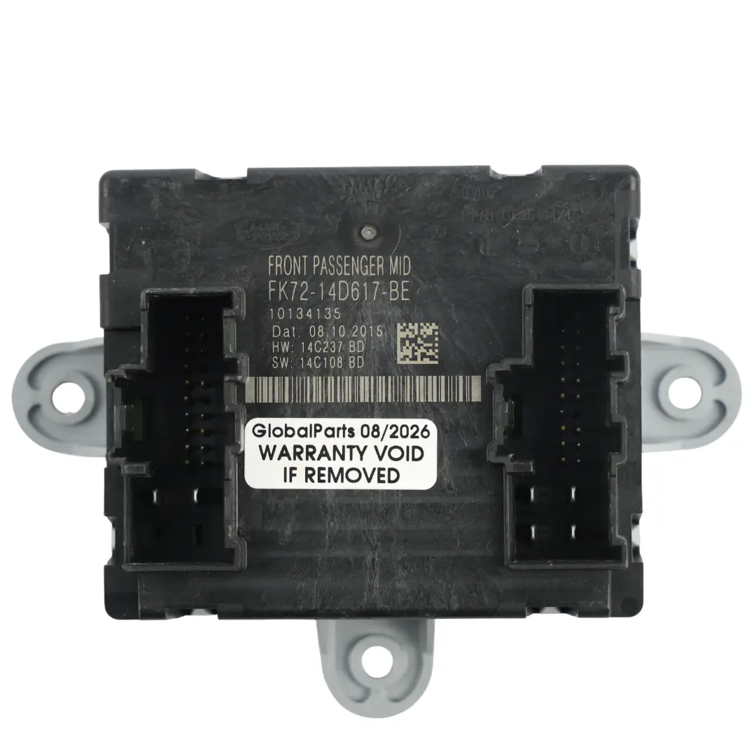 Módulo Unidad Control Puerta Delantera Pasajero para Land Rover L550 con número de pieza FK72-14D617-BE Land Rover L550 Módulo Unidad Control Puerta Delantera Pasajero - SKU FK72-14D617-BE - Número de pieza FK72-14D617-BE