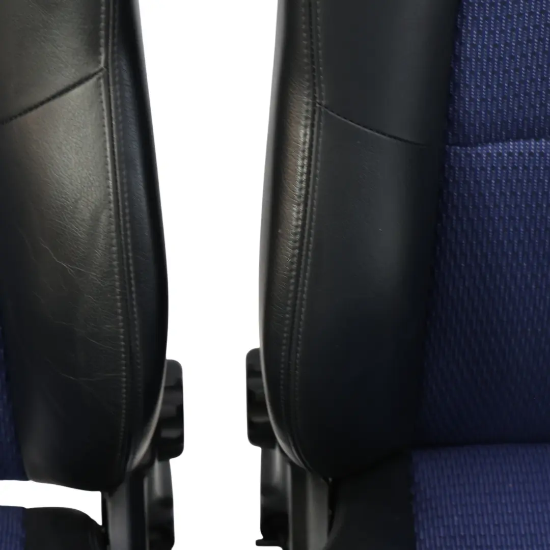 Ford Fiesta ST Mk5 Front Rear Seats Set Heated Black Leather Blue Cloth - SKU RHD-FORD-FIESTA-ST-MK5-SEATS-SET-BLUE - Part number FORD-FIESTA-ST-MK5-SEATS-SET-BLUE