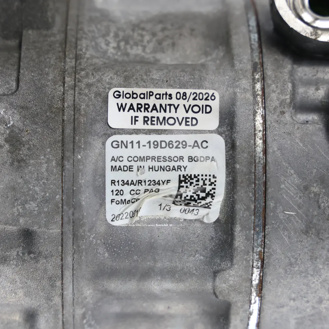 Mk3 Fiesta Mk7 Air Conditioning Compressor Pump to Ford Puma Kuga with Part number GN11-19D629-AC Ford Puma Kuga Mk3 Fiesta Mk7 Air Conditioning Compressor Pump - SKU GN11-19D629-AC - Part number GN11-19D629-AC