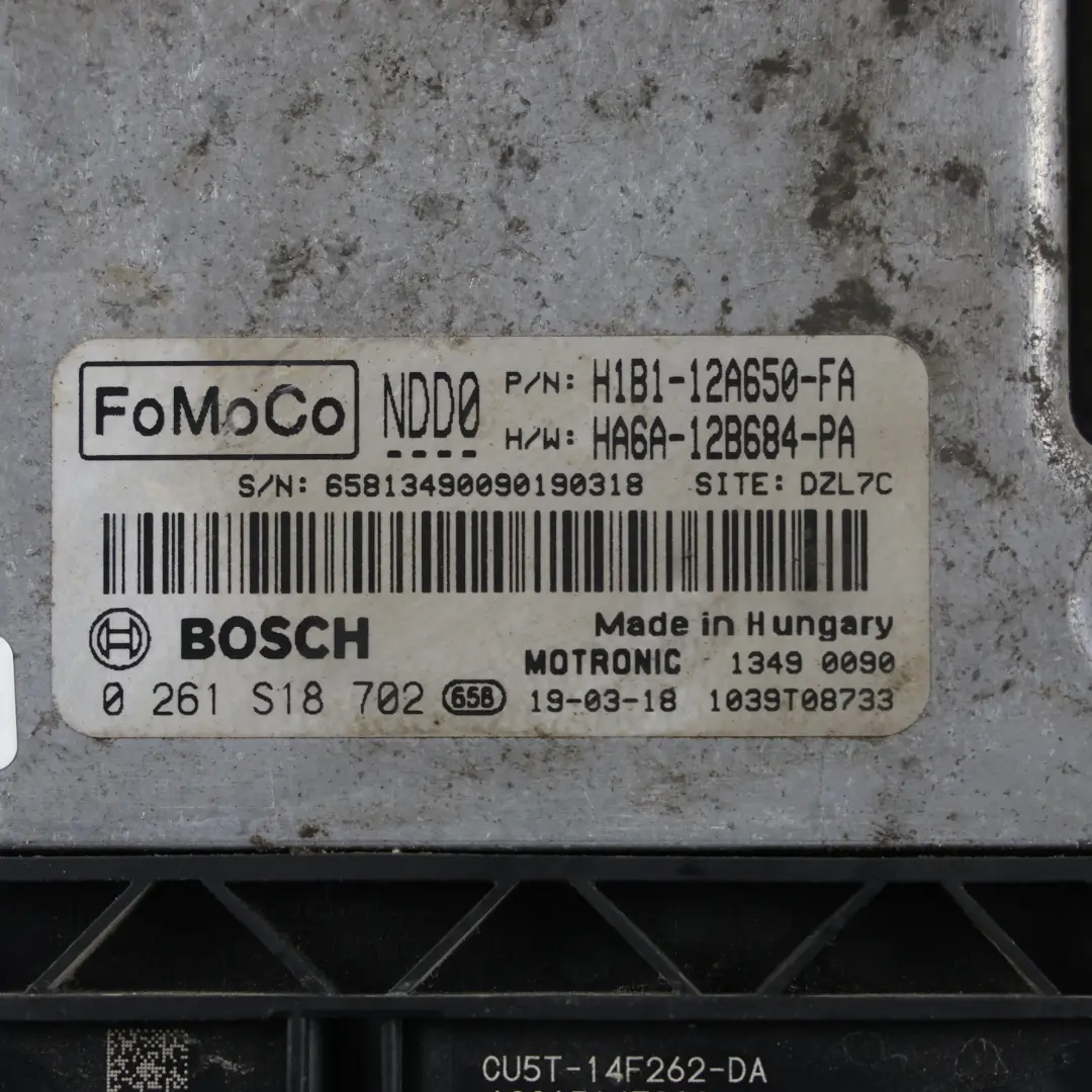 Ford Fiesta Mk8 Engine Control Module ECU Unit 1.0 Petrol 2714615 100HP SFJE - SKU H1B1-12A650-FA - Part number H1B1-12A650-FA
