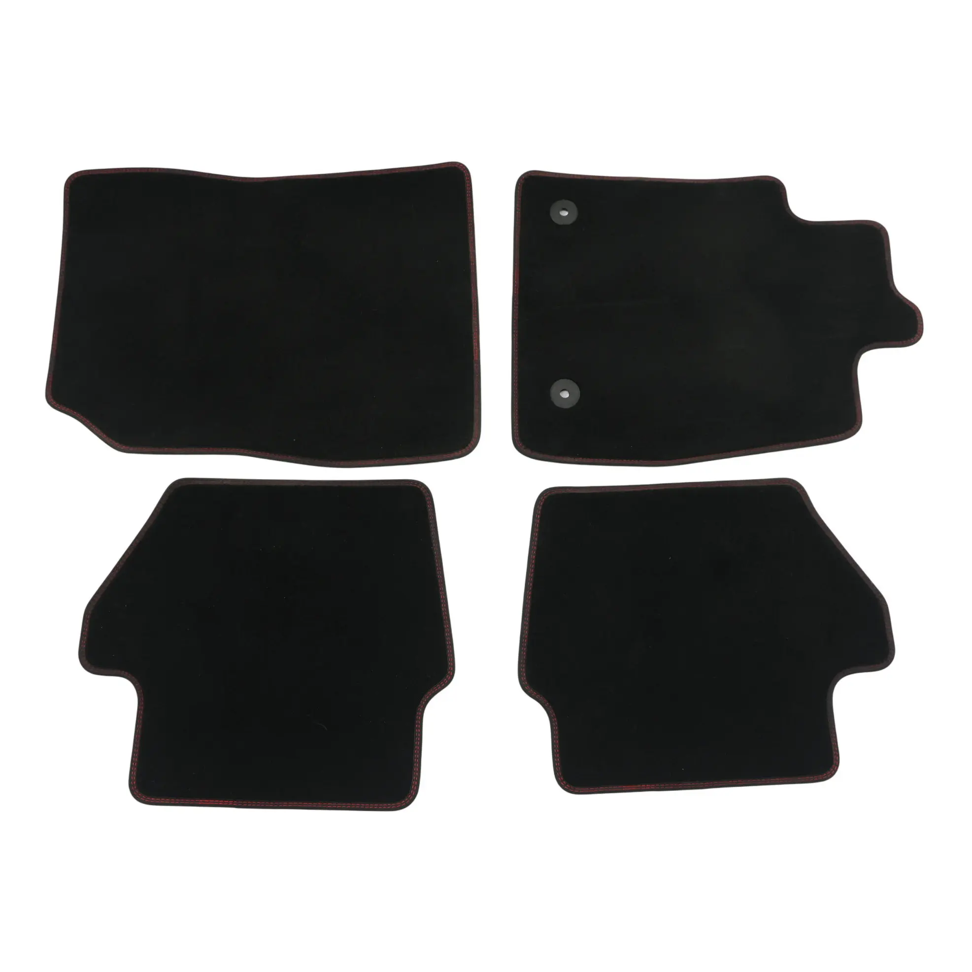Ford Puma St Cf7 Interior Floor Carpet Mat Liner Set Front Rear Black Red Stitch