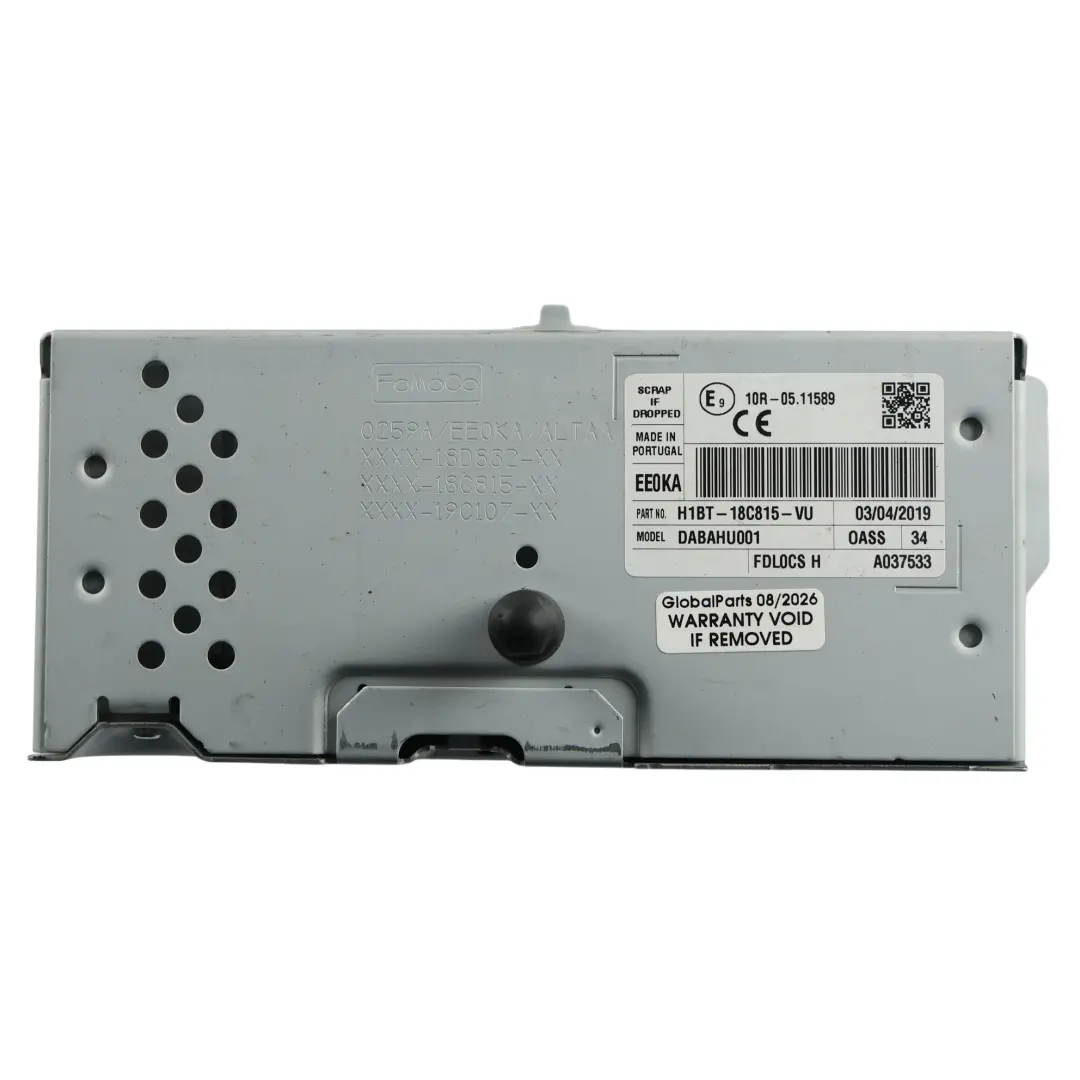 Mk8 Radio Stereo Sat Nav Head Unit Module Control to Ford Fiesta with Part number H1BT-18C815-VU Ford Fiesta Mk8 Radio Stereo Sat Nav Head Unit Module Control - SKU H1BT-18C815-VU - Part number H1BT-18C815-VU