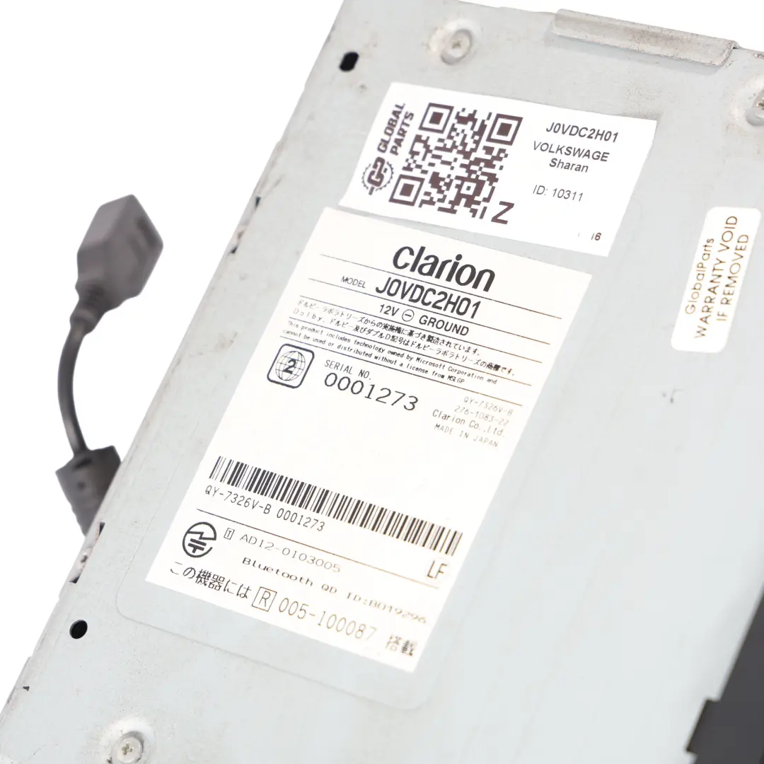 Volkswagen Sharan 7N Radio Navigazione DVD Schermo Unità Centrale - SKU J0VDC2H01 - Numero di parte J0VDC2H01