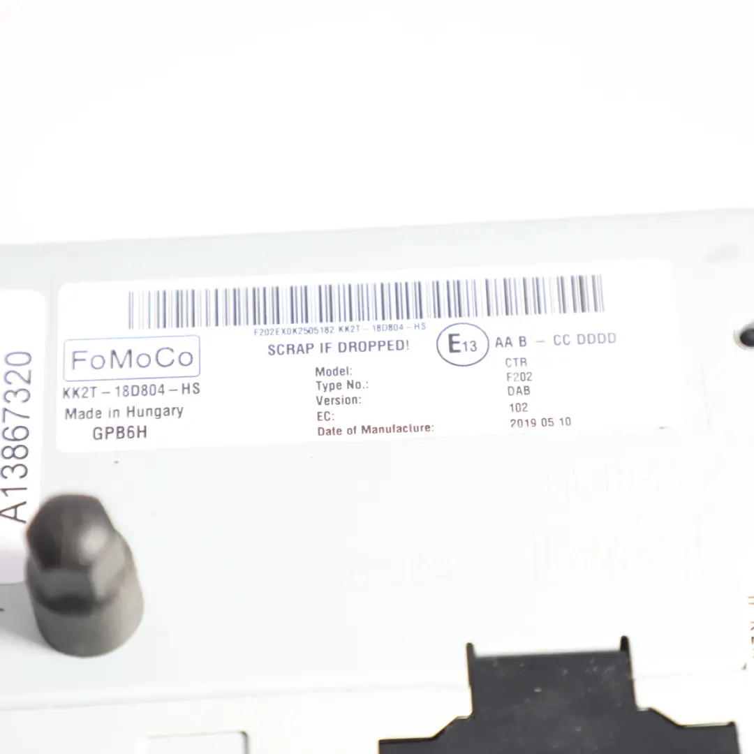 MK8 Radio Stereo Sat Nav Hauptgerät für Ford Transit Custom mit Teilenummer KK2T-18D804-HS Ford Transit Custom MK8 Radio Stereo Sat Nav Hauptgerät - SKU KK2T-18D804-HS - Teilenummer KK2T-18D804-HS