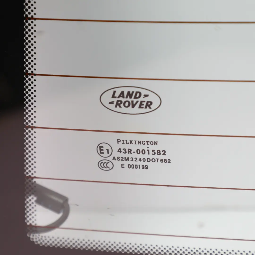 Window Glass Glazing AS2 6H42-42006-BB to Range Rover L322 Rear with Part number LR018348 Range Rover L322 Rear Window Glass Glazing AS2 6H42-42006-BB - SKU LR018348 - Part number LR018348