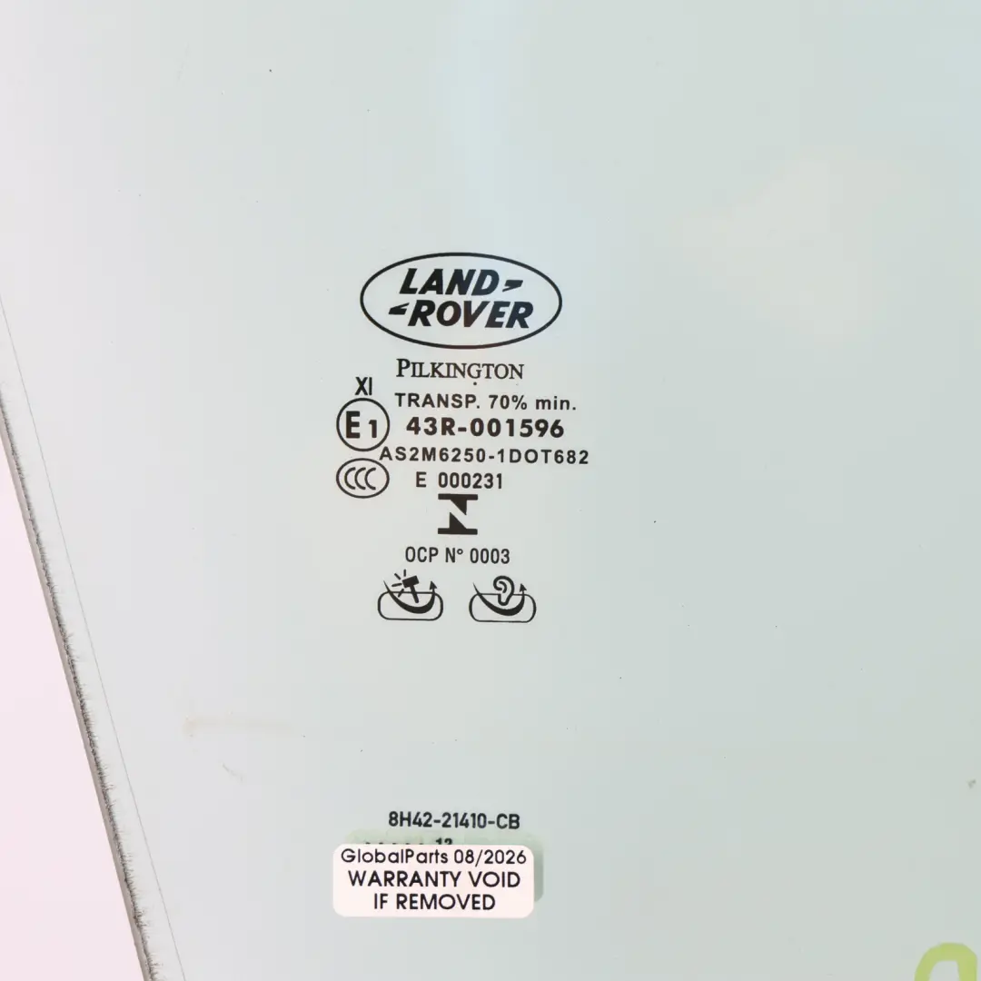 Range Rover L322 Front Door Window Glass Glazing AS2 Right O/S 8H42-21410-CB - SKU LR040919 - Part number LR040919
