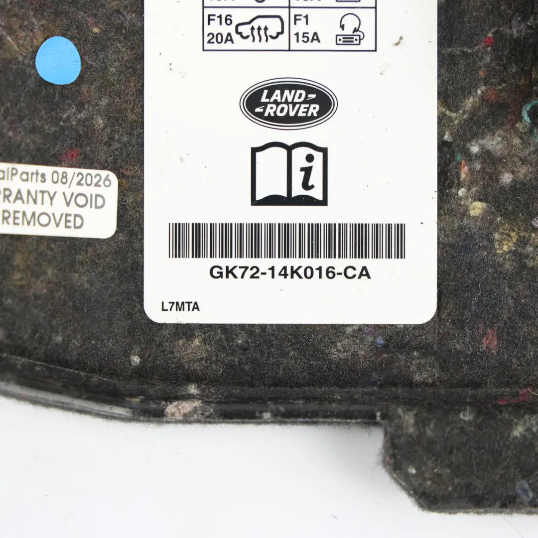 Land Rover Discovery Sport L550 Rear Trunk Boot Fuse Box Cover GK72-14K016-CA - SKU LR074788 - Part number LR074788