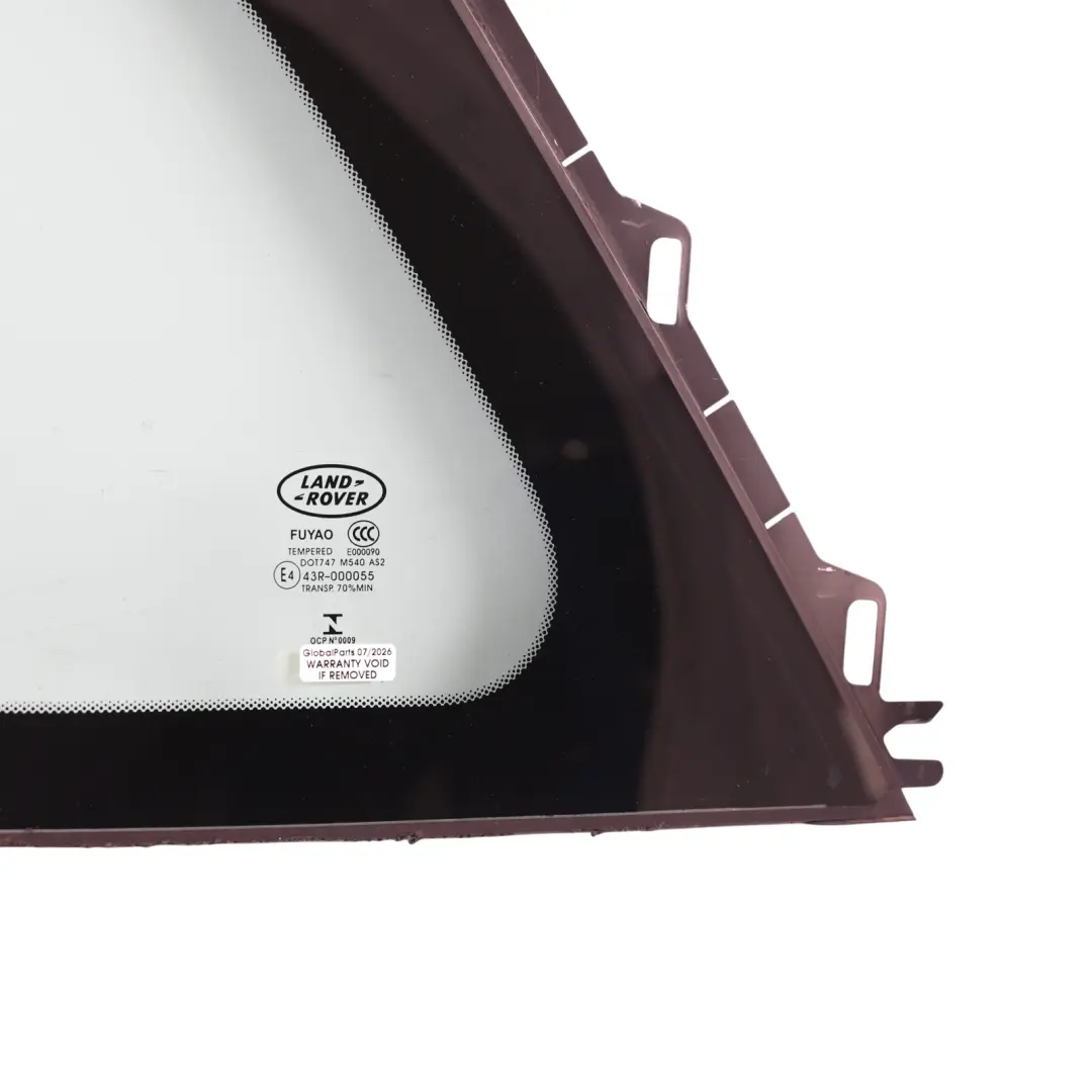 Quarter Window Left N/S Glass Glazing AS2 to Land Rover Discovery Sport L550 Rear with Part number LR078382 Land Rover Discovery Sport L550 Rear Quarter Window Left N/S Glass Glazing AS2 - SKU LR078382-1 - Part number LR078382
