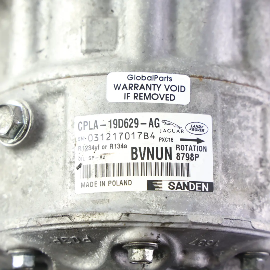 Land Rover Range Rover Sport L494 Sprężarka 3.0 Diesel CPLA-19D629-AG - SKU LR112584 - Numer Części LR112584