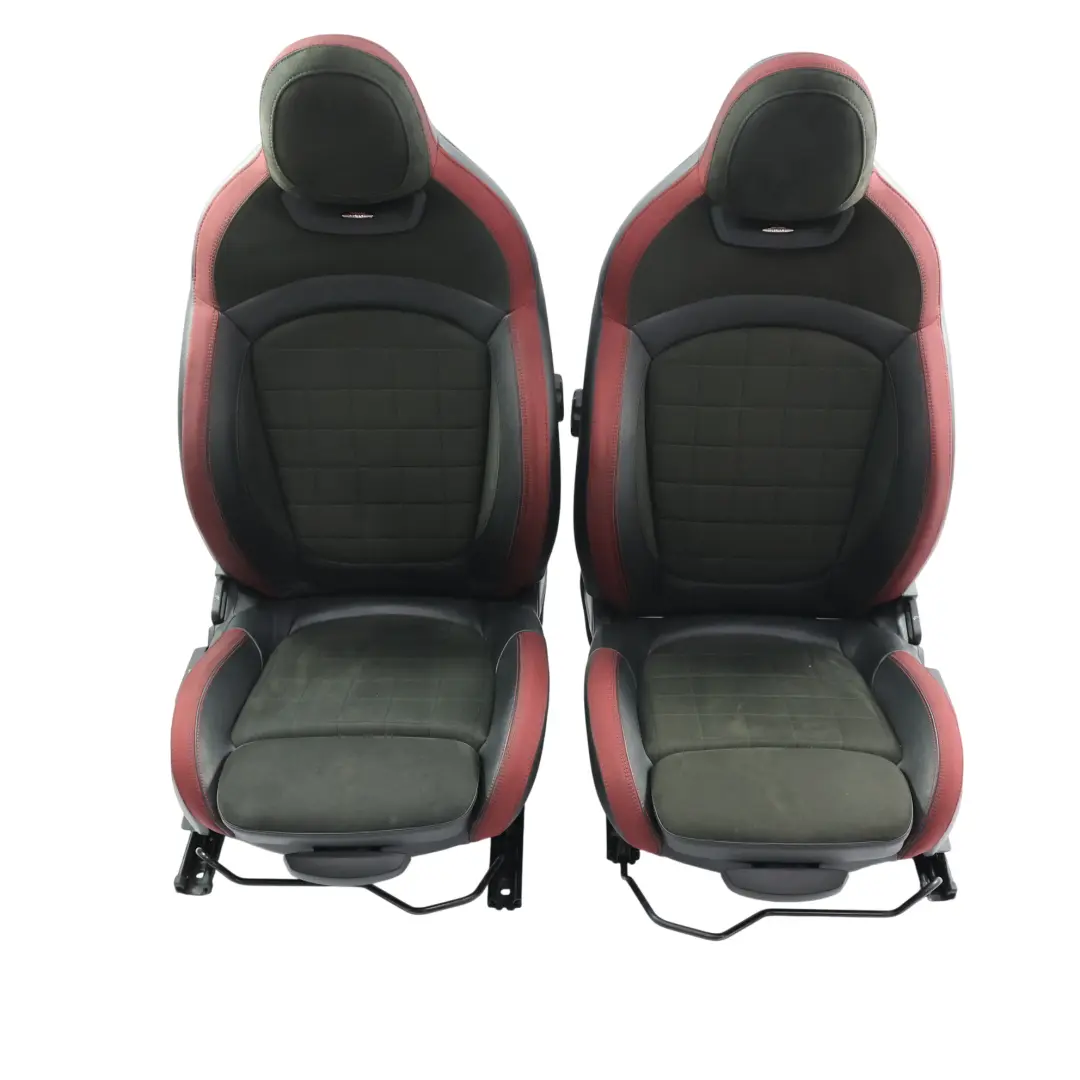  Seats Mini F56 John Cooper Works Heated Sport Dinamica Leather Black Red GSE1 - SKU MINI-F56-JCW-SEATS-SET-DINAMICA-RED-GSE1 - Part number MINI-F56-JCW-SEATS-SET-DINAMICA-RED-GSE1