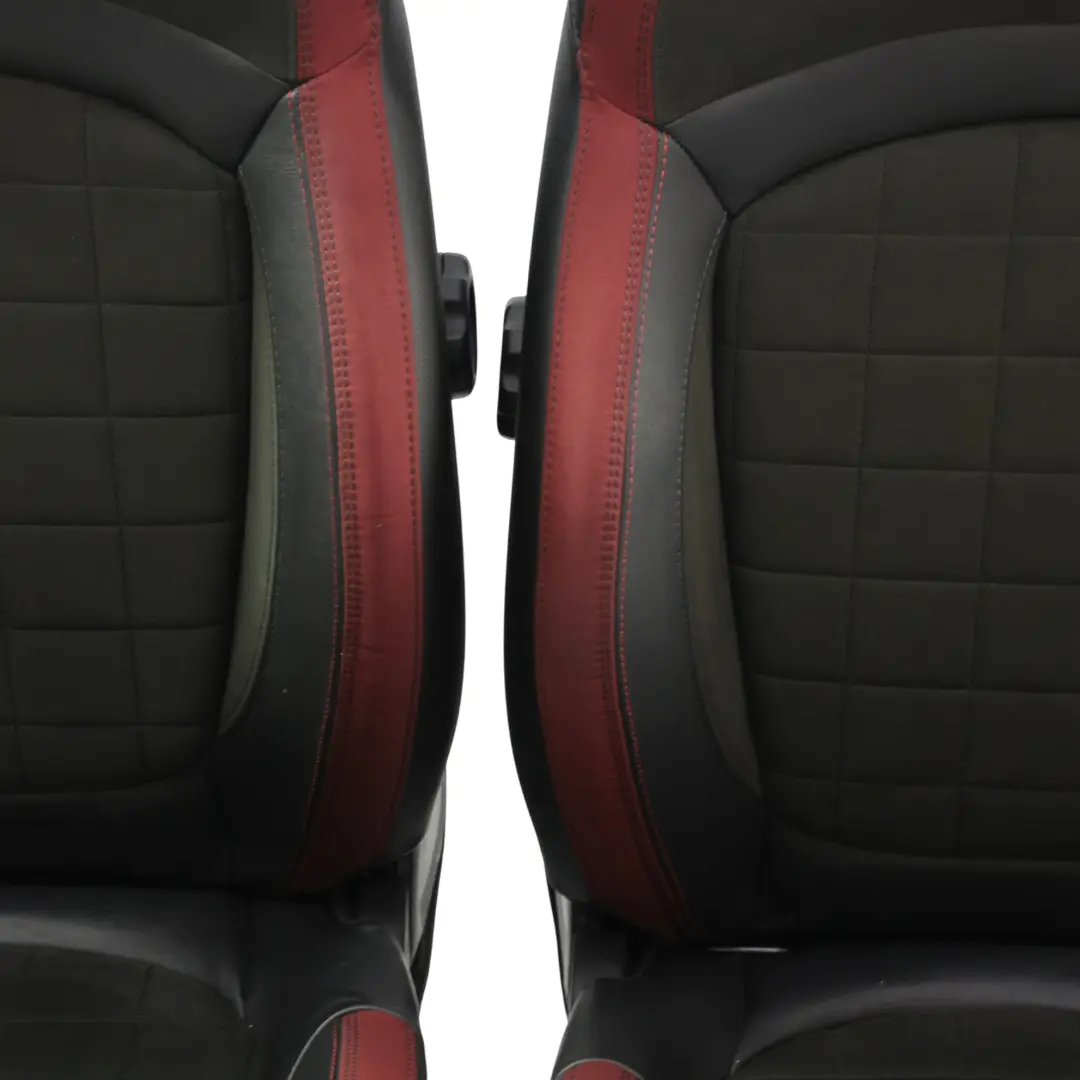  Seats Mini F56 John Cooper Works Heated Sport Dinamica Leather Black Red GSE1 - SKU MINI-F56-JCW-SEATS-SET-DINAMICA-RED-GSE1 - Part number MINI-F56-JCW-SEATS-SET-DINAMICA-RED-GSE1