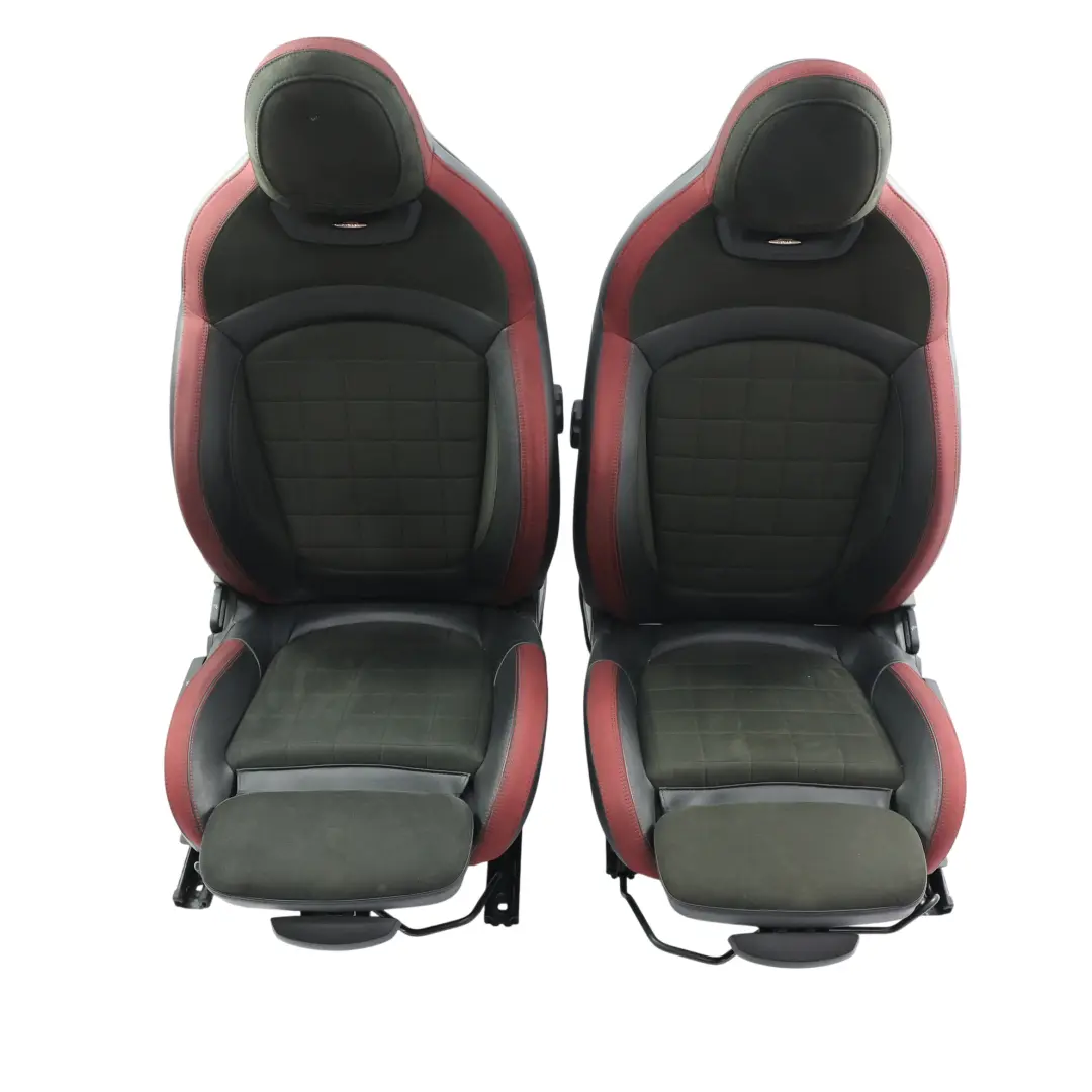 Mini F56 John Cooper Works Sedili Sport Riscaldati Pelle Nero Rosso GSE1 - SKU MINI-F56-JCW-SEATS-SET-DINAMICA-RED-GSE1 - Numero di parte MINI-F56-JCW-SEATS-SET-DINAMICA-RED-GSE1