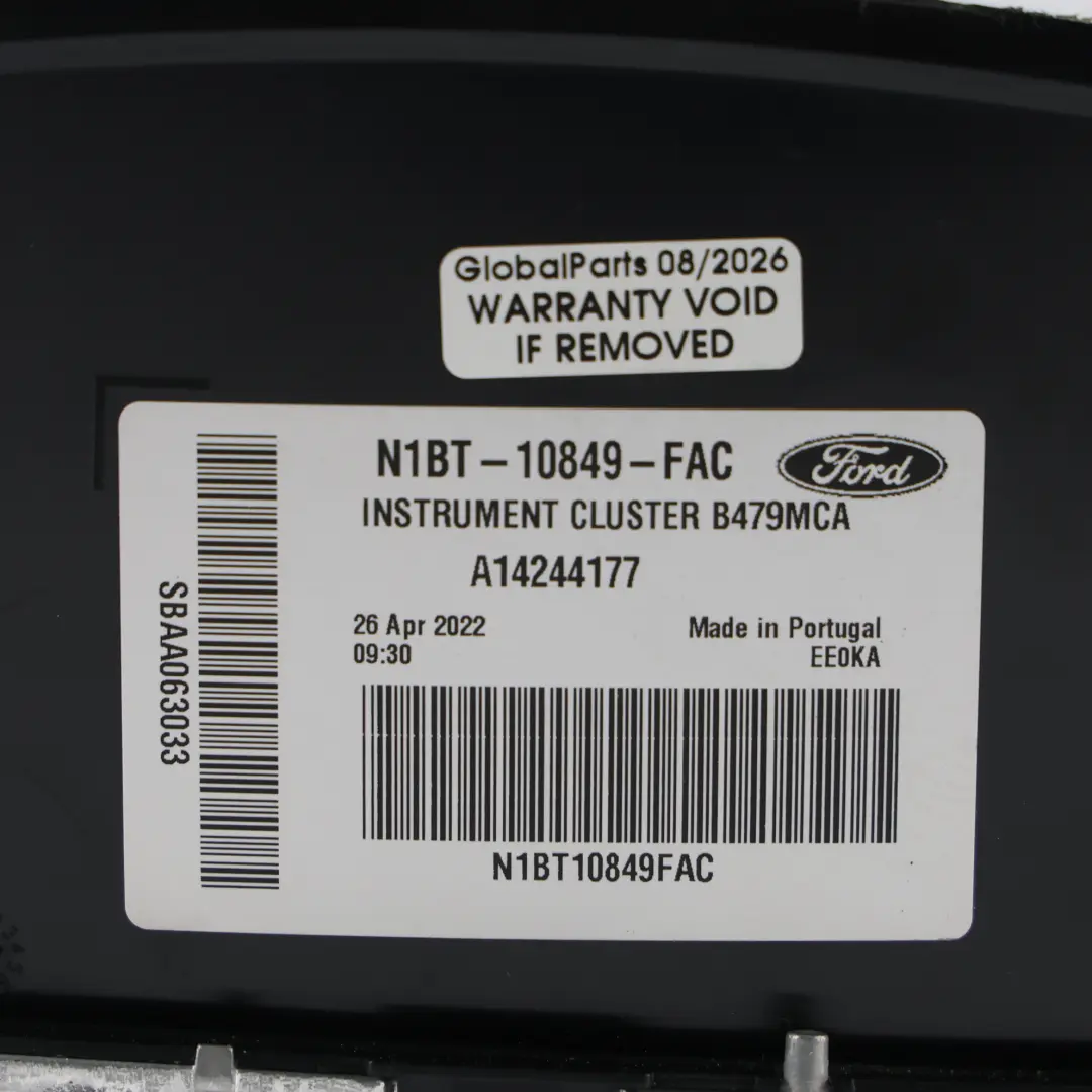 Mk8 Tacho Kombiinstrument Manuell für Ford Fiesta mit Teilenummer N1BT10849FAC Ford Fiesta Mk8 Tacho Kombiinstrument Manuell - SKU N1BT10849FAC - Teilenummer N1BT10849FAC
