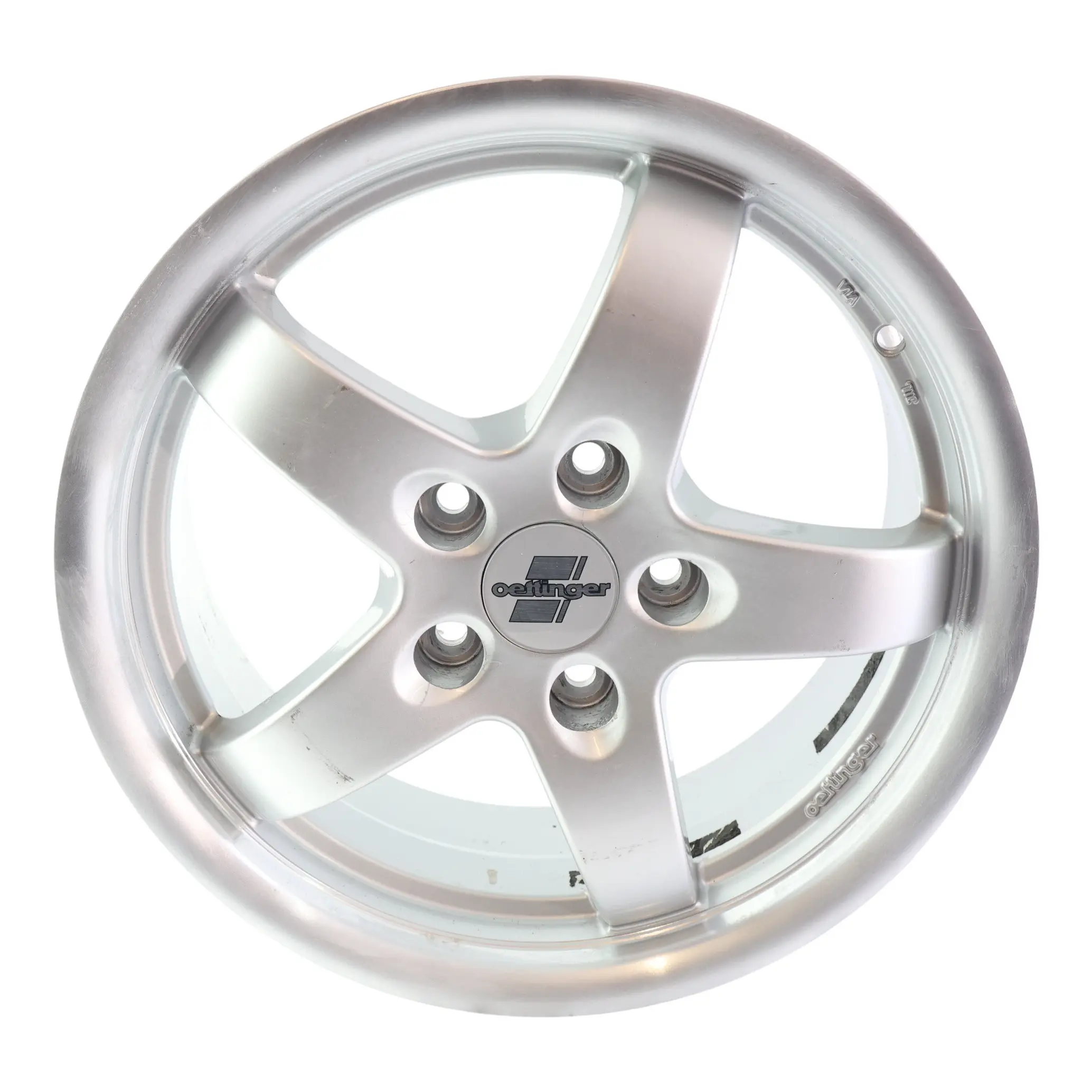 Inny Silber Alu Felge 5-Speichen 16" 6.5J ET:47 5x112