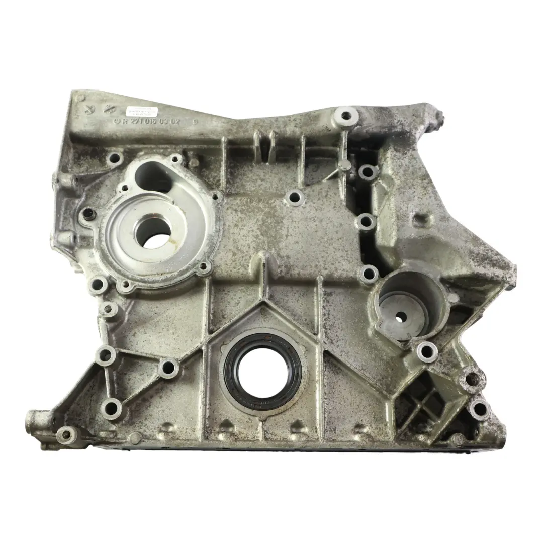 Front Engine Timing Chain Cover Hosuing Cap to Mercedes W203 C209 with Part number R2710150302 Mercedes W203 C209 Front Engine Timing Chain Cover Hosuing Cap - SKU R2710150302 - Part number R2710150302