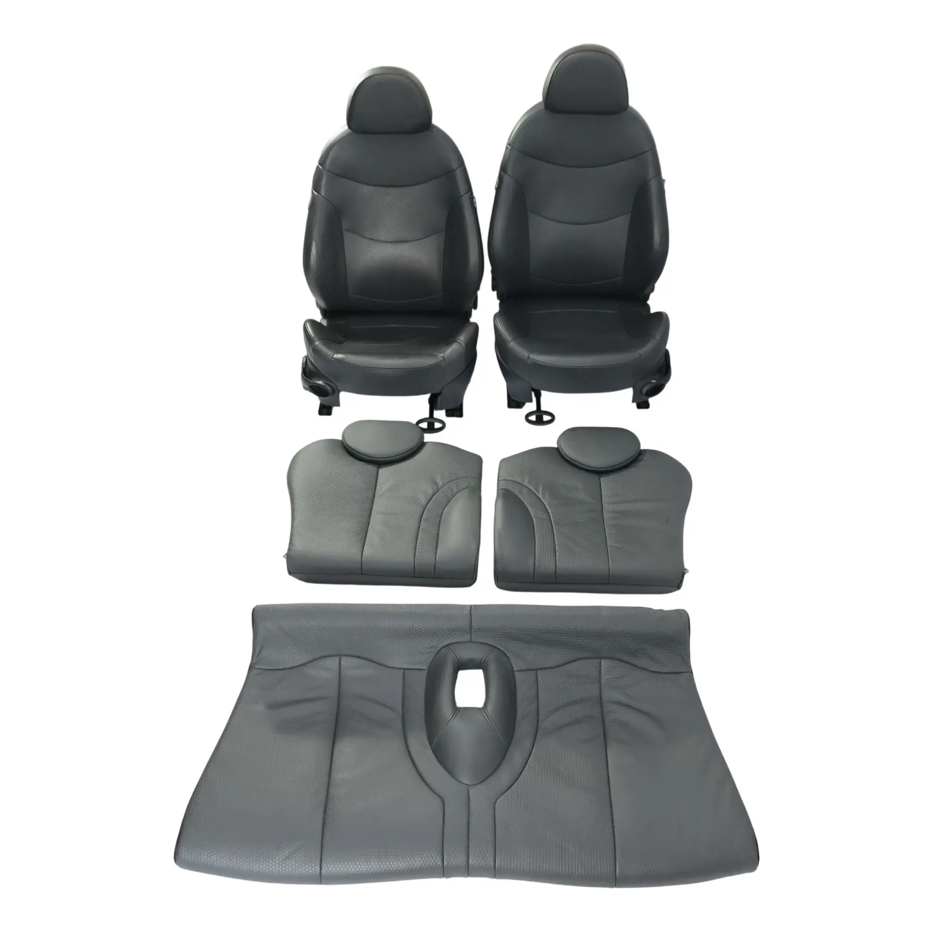 Mini R50 R53 Sitze Set Vorne Hinten Innenraum Panther Schwarz Leder
