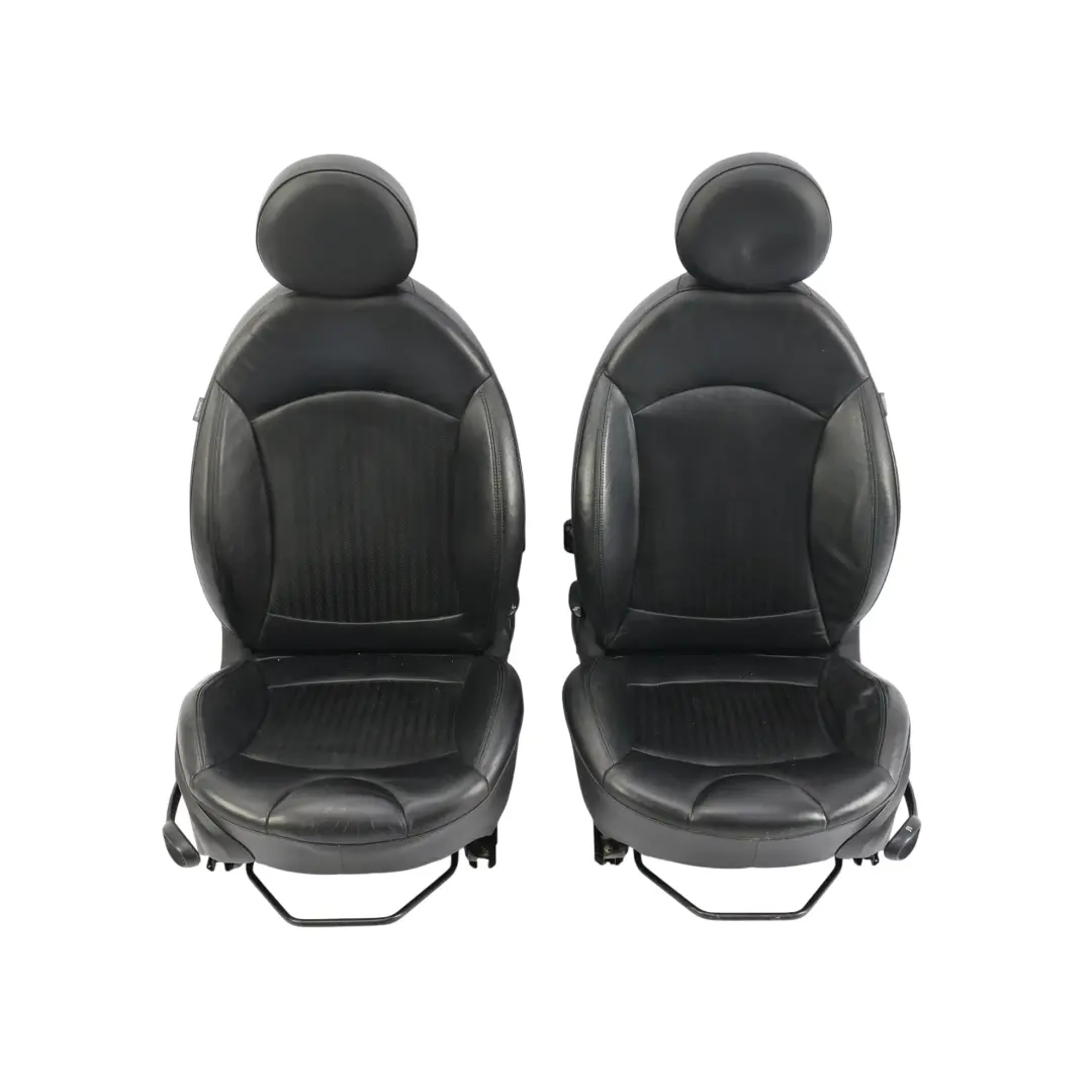 Mini R56 Sport Seats Set Front Rear Interior Full Black Leather - SKU R56-SEATS-SPORT-LEATHER-SET-T8E1-4 - Part number R56-SEATS-SPORT-LEATHER-SET-T8E1