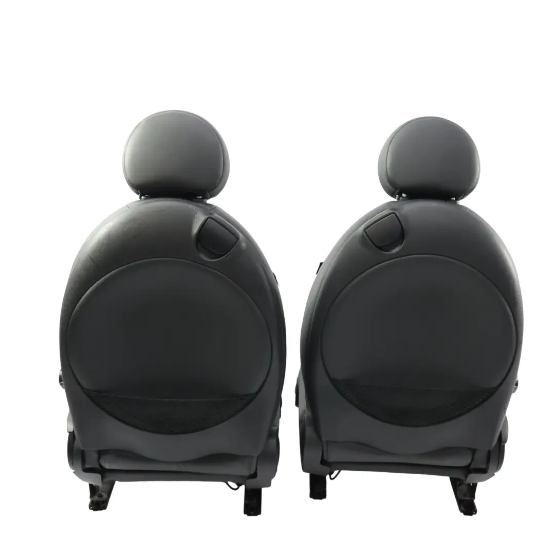 Mini R57 Cabrio Heated Leather Sport Seats Black Leather Punch Seat Set - SKU R57-SEATS-SPORT-LEATHER-SET-T8E1-4 - Part number R57-SEATS-SPORT-LEATHER-SET-T8E1