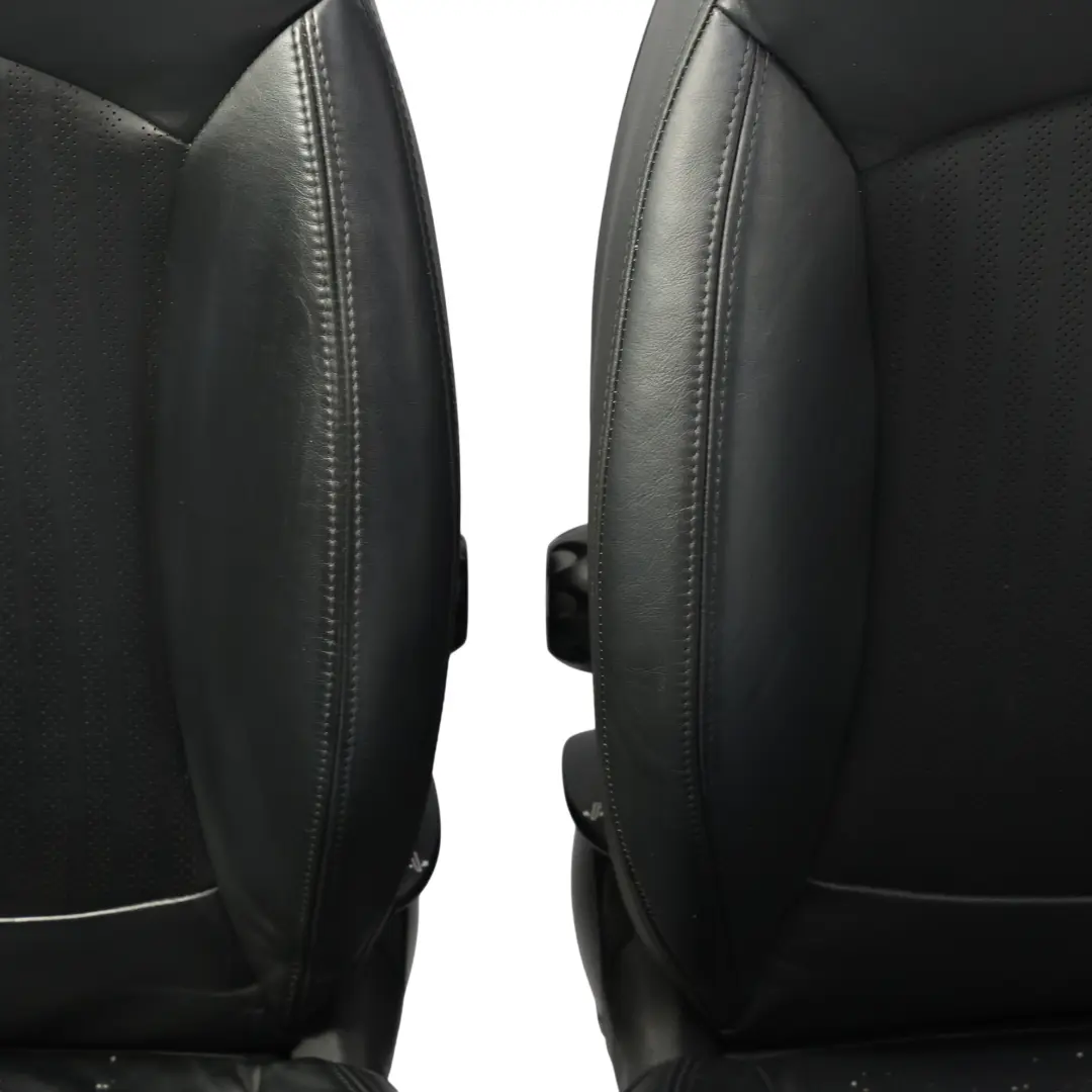 Mini R57 Cabrio Heated Leather Sport Seats Black Leather Punch Seat Set - SKU R57-SEATS-SPORT-LEATHER-SET-T8E1-4 - Part number R57-SEATS-SPORT-LEATHER-SET-T8E1